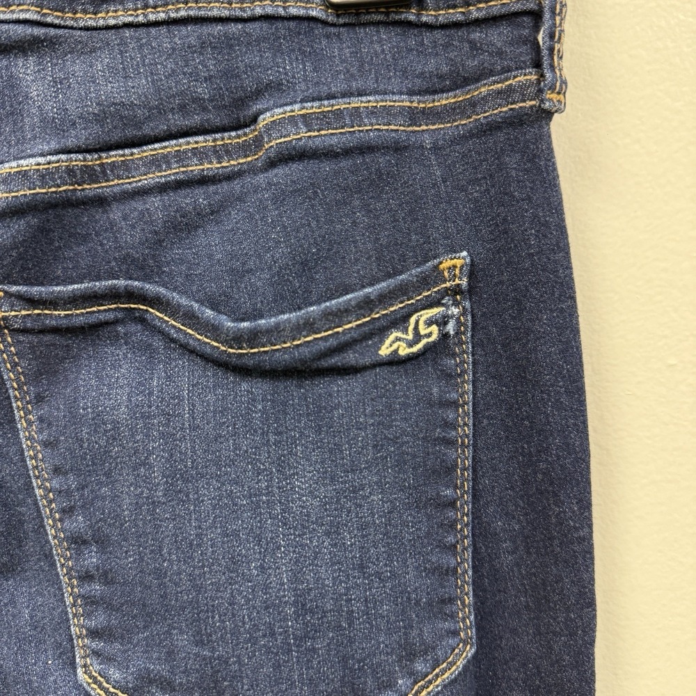 Hollister High Rise Jean Legging Girls Junior 13L W31 L30 Dark Wash Skinny - Picture 6 of 8